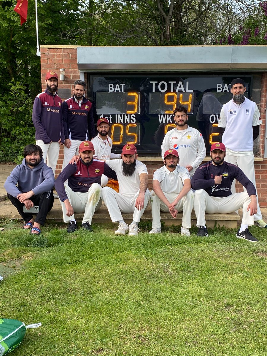 The 2s with a superb display in a thriller defending 105 bowling out Knowle Village for 94 to get their first win of the season.

Led by an outstanding performance from Arslan Hamid with figures of 3-17 in his 7 overs

#UPTHERM