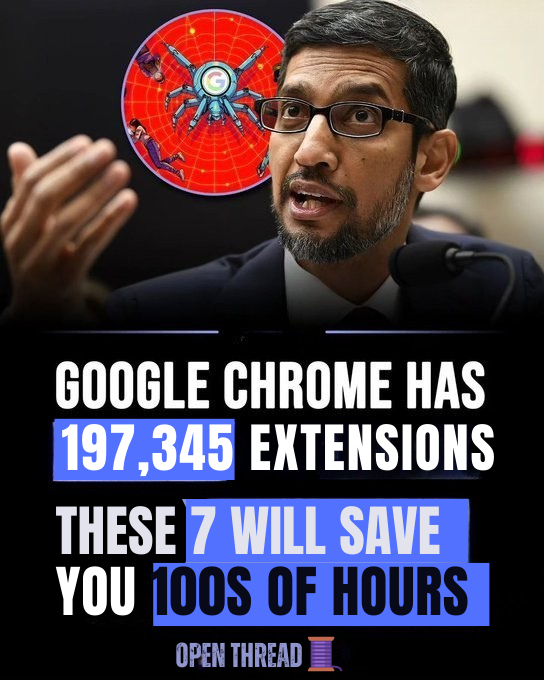 LearnWithBishal's tweet photo. Google chrome has 197,345 extensions. 

These seven will save you 100s of hours: https://t.co/uHAgZdLA26
