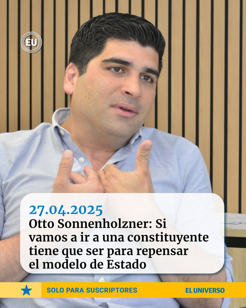 #OttoSonnenholzner cree que en el nuevo periodo del presidente #DanielNoboa la exigencia de la ciudadanía será mayor.  ow.ly/Hw4L50VIqRn
