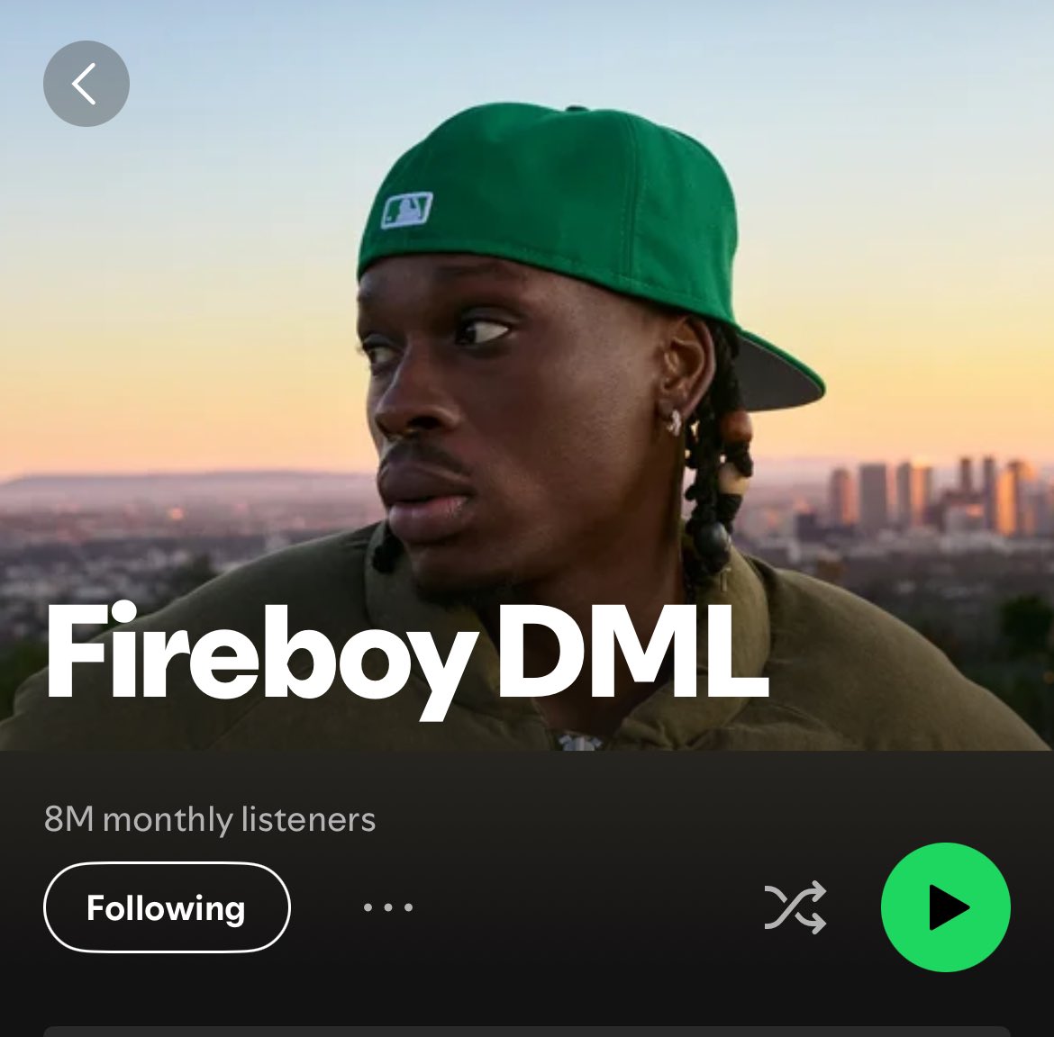 AkpraiseMedia's tweet photo. Fireboy DML reaches 8 million monthly listeners on Spotify. https://t.co/0mrUTrnKFU