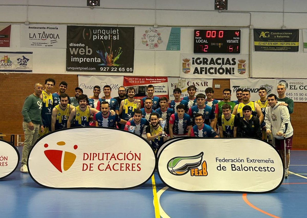 🏆 #TiempodeFinales | Diputación Cáceres Plata Masculina 

¡Final del partido! El <a href="/ARROYOBALONCES1/">ARROYO BALONCESTO</a> es campeón de Diputación Cáceres plata

¡Enhorabuena! 

<a href="/ARROYOBALONCES1/">ARROYO BALONCESTO</a> 7️⃣2️⃣
<a href="/adcbaloncesto/">ADC BALONCESTO</a> 5️⃣1️⃣

🏟️ Pabellón Municipal Casar de Cáceres

#BaloncestoExtremadura 
<a href="/DiputacionCC/">DiputacionCC</a>