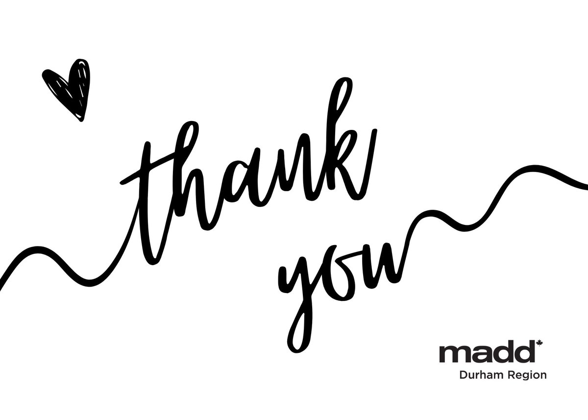 It’s #nationalvolunteerweek &amp; we would like to thank our volunteers for their dedication &amp; commitment to help stop impaired driving. From raising awareness &amp; educating the public, to participating in fundraising events, to supporting victims &amp; survivors. It’s all appreciated.