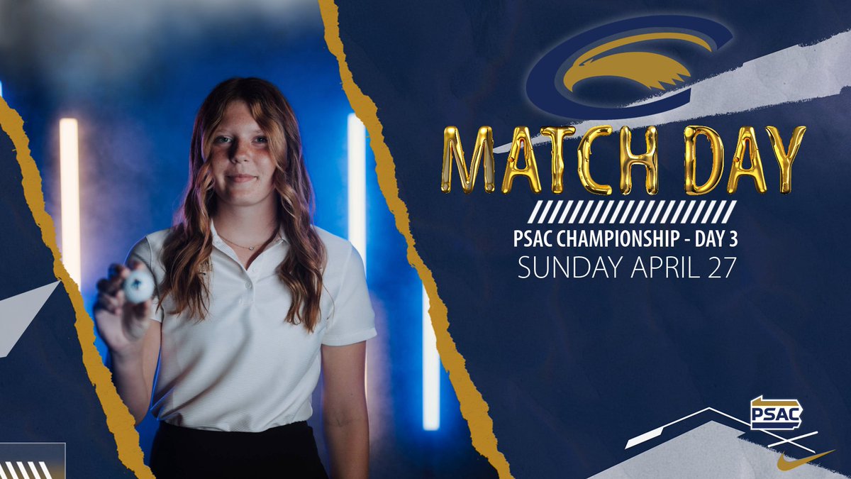The final day of the 2025 PSAC Women's Golf Championship is here!

📍 Kutztown, PA
⛳️ Berkleigh C.C.
📊 tinyurl.com/2dd8v4ce