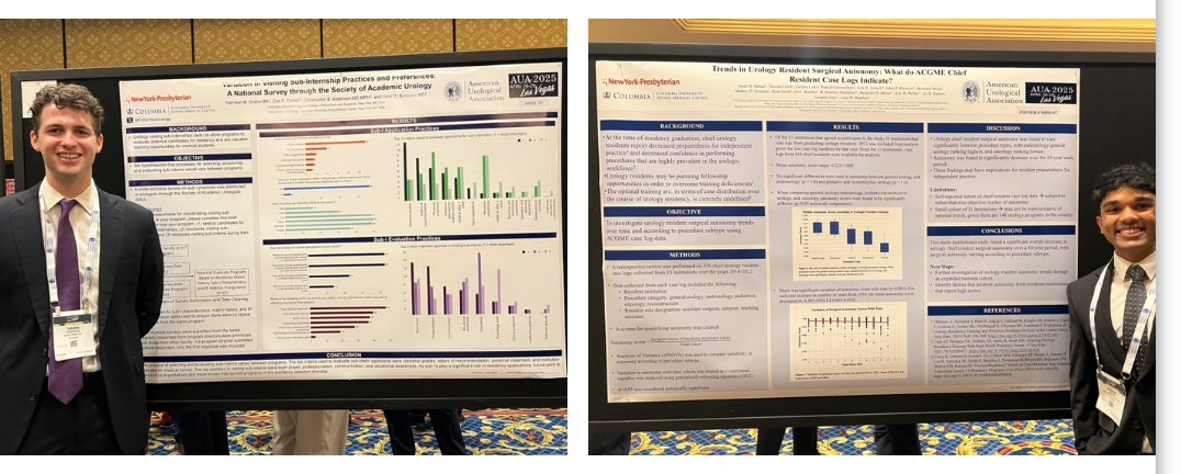 Gina M. Badalato (@gmbadalato) on Twitter photo Great #meded presentations at #AUA25 by our students
📌Harrison Drebin - looking at national trends in subi rotation structure and expectations
📌 Jonah Samuel <a href="/jonahsamuel38/">Jonah Samuel</a> - examining surgical autonomy based on chief resident case logs … and best poster winner! 🏅 Great #meded presentations at #AUA25 by our students
📌Harrison Drebin - looking at national trends in subi rotation structure and expectations
📌 Jonah Samuel <a href="/jonahsamuel38/">Jonah Samuel</a> - examining surgical autonomy based on chief resident case logs … and best poster winner! 🏅