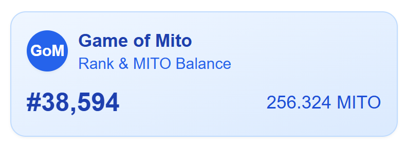 AdilCanSivrika1's tweet photo. It was announced that the Mitosis project will give airdrops to 1000 people who enter the leaderboard on Kaito.

We previously participated in Mitosis' 'Game of Mitosis' testnet and accumulated $MITO tokens.

As a reward for the airdrop, it was announced that the number of $MITO tokens you accumulated on the testnet would be 70 percent and other assets would be 30 percent effective.

@0xSatwik made a tool for Mitosis where you can see the performance of your wallet.

With the tool, you can see your Game of $MITO rank, matrix deposit status, expedition rank, whether you hold $MORSE tokens and whether you hold Morse NFT.

Link: https://t.co/8gJkz446Jm

I am ranked 38,594th in the Game of $MITO testnet. I have accumulated 256 $MITO in the testnet. Let's see how it will return to me in the airdrop.

Also, I am undecided whether to buy Morse NFT or not. Will it help us in TGE if I buy it now, or am I too late? I would appreciate it if those who have information on this subject can enlighten me.