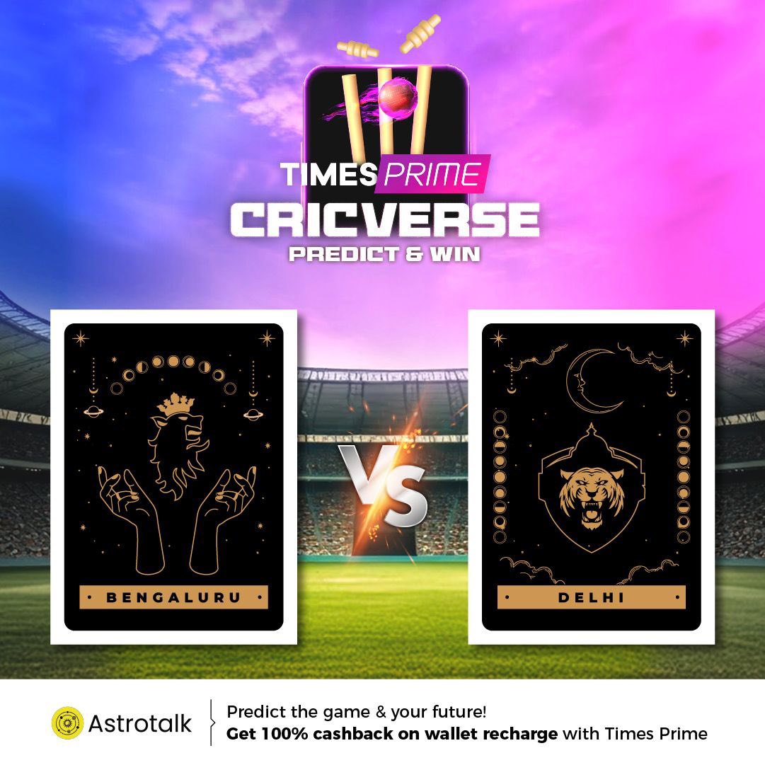 timesprime's tweet image. It’s Bengaluru vs Delhi! 🏏
Predict the winner and get a chance to win an annual Times Prime Membership 📱💯 
#timesprime #contestalert #fun #contest #predictandwin