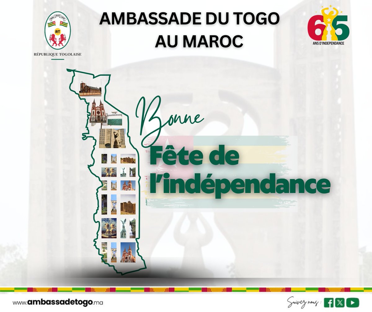 Joyeux 65 ans d'indépendance à toutes et tous🇹🇬🇹🇬🇹🇬🇹🇬