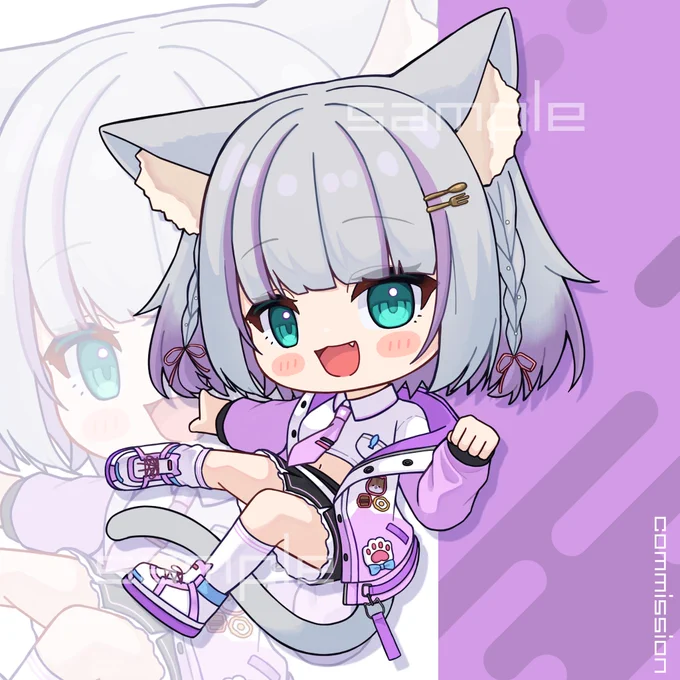 【お知らせ】加猫のか様( )の新衣装記念グッズSDイラストをお手伝いさせていただきました!新衣装もすごく素敵なのでぜひチェックしてください 