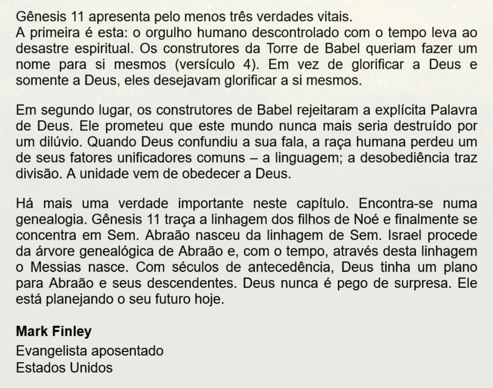 Jair47240183's tweet photo. Gênesis 11 - comentário - Mark Finley
https://t.co/k8wVS7w3xa
#Bíblia #Gênesis #Gênesis11 #Gn11 #rpSp https://t.co/n2AIxhfM9p