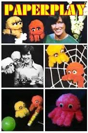 #ProgrammesOfMyChildhood
The gorgeous and enthralling Susan Stranks (post Magpie) ably assisted by “Itsy and Bitsy”.  10 minutes of pure joy which led to hours of endless frustration when I couldn’t reproduce her masterpiece.  But still I loved her and…PAPERPLAY