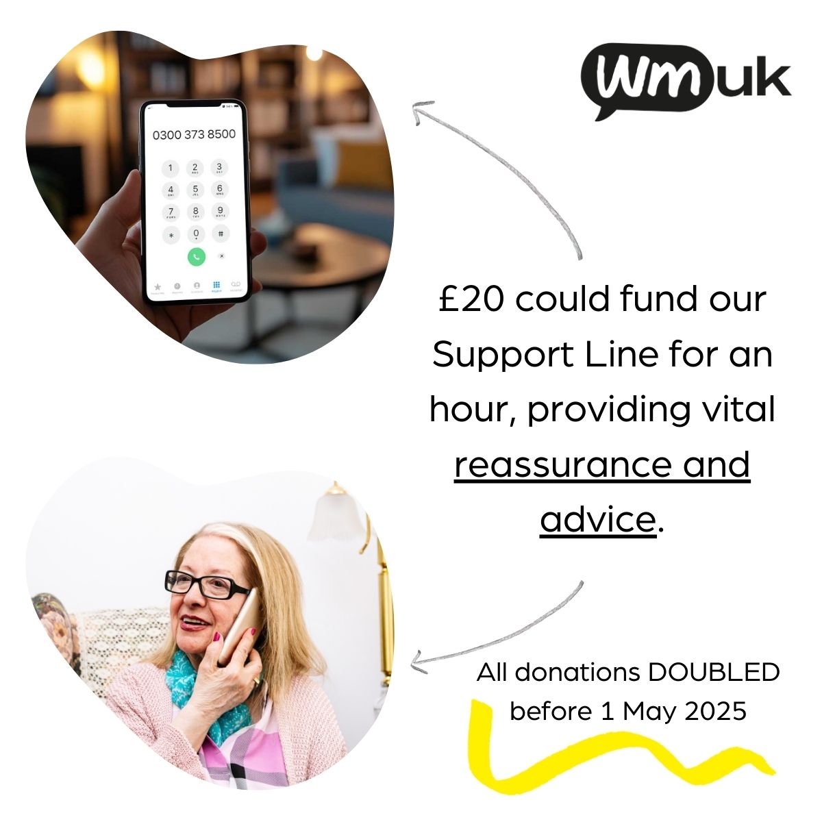 As you know, everything we do is thanks to generous donations from you, our wonderful community.

We have an INCREDIBLE opportunity to maximise our giving with some match funding. 

Donations made before 1 May will be DOUBLED.

wmuk.org.uk/help-us-to-hel…