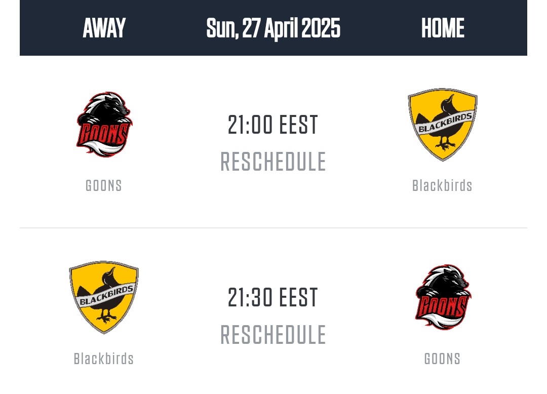 "Ei mitään paineita mut tänään on jo melkeenpä pakko voittaa" 👍

Mustarastaan syöksykierre on jo kuuden ottelun mittainen, mutta playoffviiva on edelleen saavutettavissa mikäli kurssi onnistutaan kääntämään 👀

21:00 vs <a href="/Goons_esport/">GOONS</a> 

twitch.tv/BlackbirdsUnit…

#ECLElite