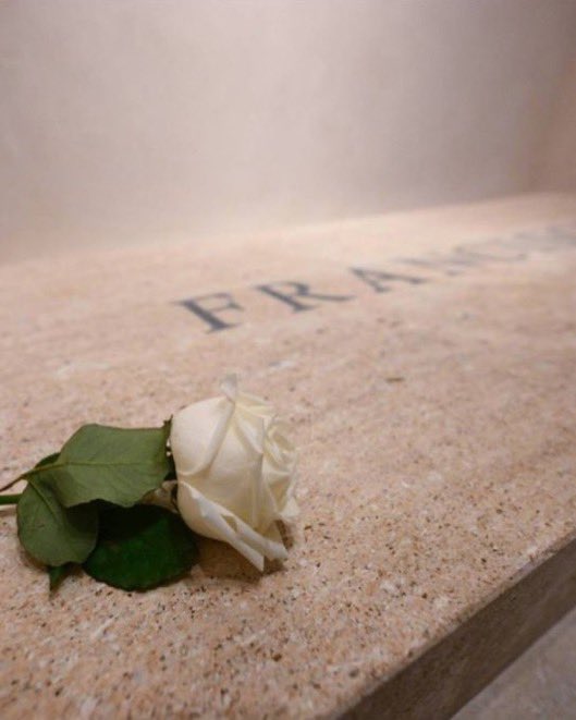 With a rose not of gold but white, we pray that Pope Francis may rest in eternal peace

“Rosa alba offertur, ut Papa Franciscus in pace aeterna requiescat”