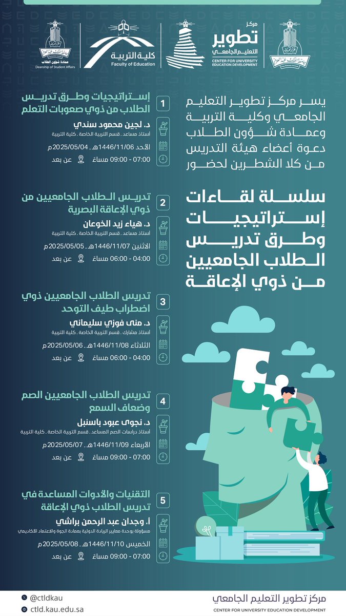 مركز تطوير التعليم الجامعي KAU tweet media