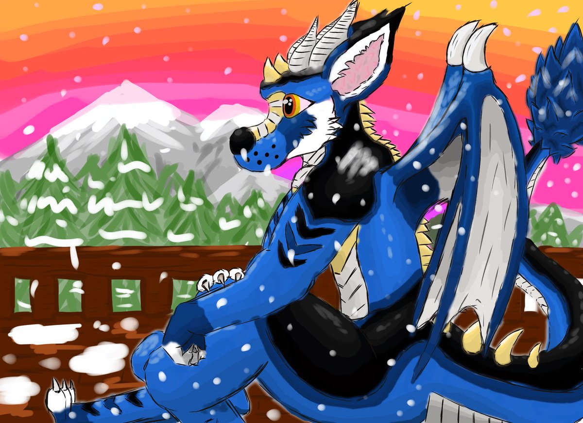 GoatboyAether's tweet photo. My very first commission completed, slowly getting to the art style I wanna have :D

.

#’s for the algorithm
#furry #furryart #art #digitalart #drawing #sunset #blue #snow #anthro #anthroart https://t.co/liJK1inSZa