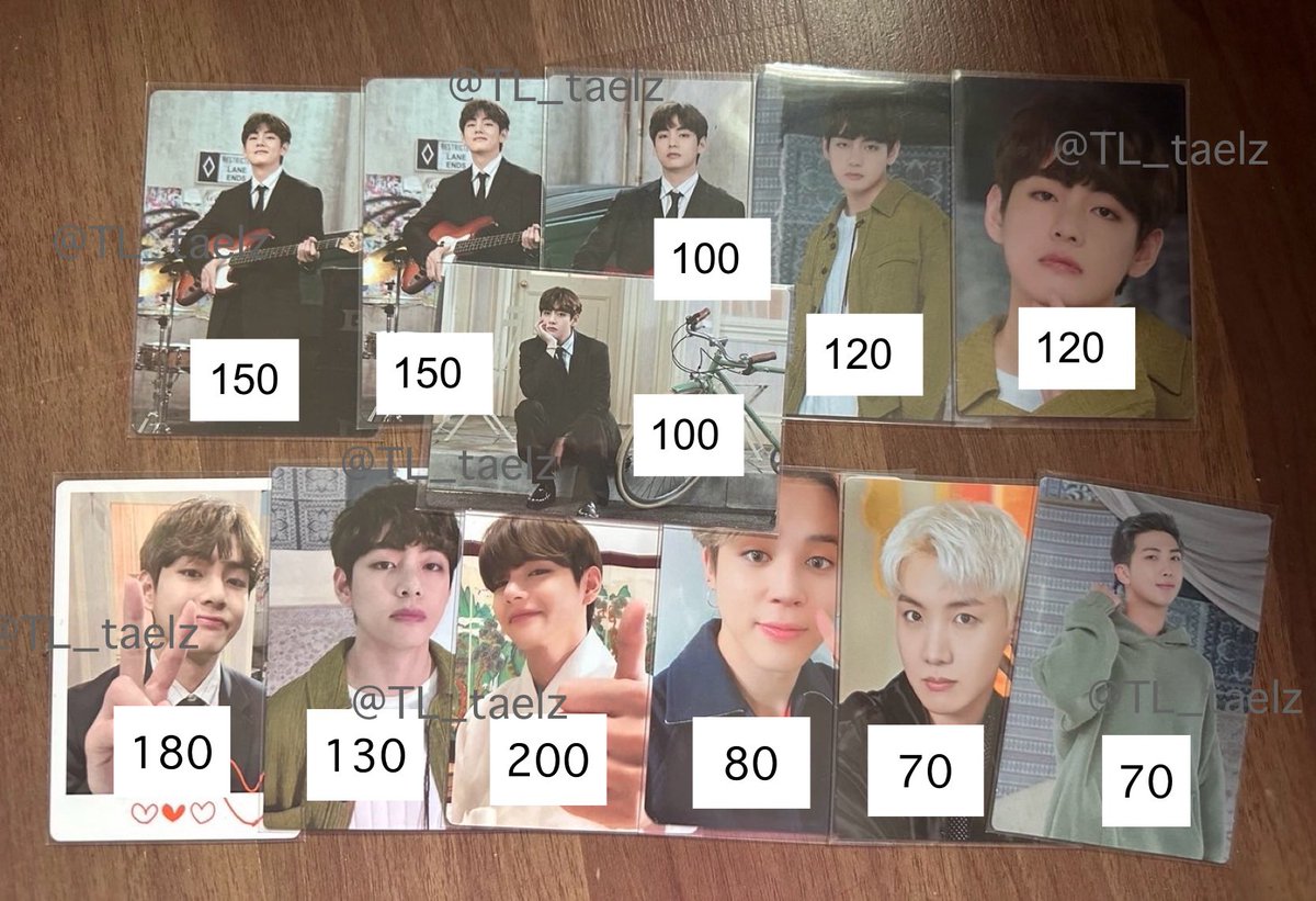 TL_taeLz's tweet photo. * Photocard บังทัน* แท้ทุกใบ

ราคาตามรูปเลยค่าา 
>> +ค่าส่ง30บาท

สามใบขึ้นไปส่งให้ฟรีจ้า

#การ์ดวี #ตลาดนัดบังทัน #ปล่อยของสะสม���ังทัน #ตลาดนัดรถไฟBTS #การ์ดแทฮยอง #การ์ดบังทัน #BTS #การ์ดจีมิน #การ์ดเจโฮป #การ์ดนัมจุน https://t.co/ClVEa4l1eq
