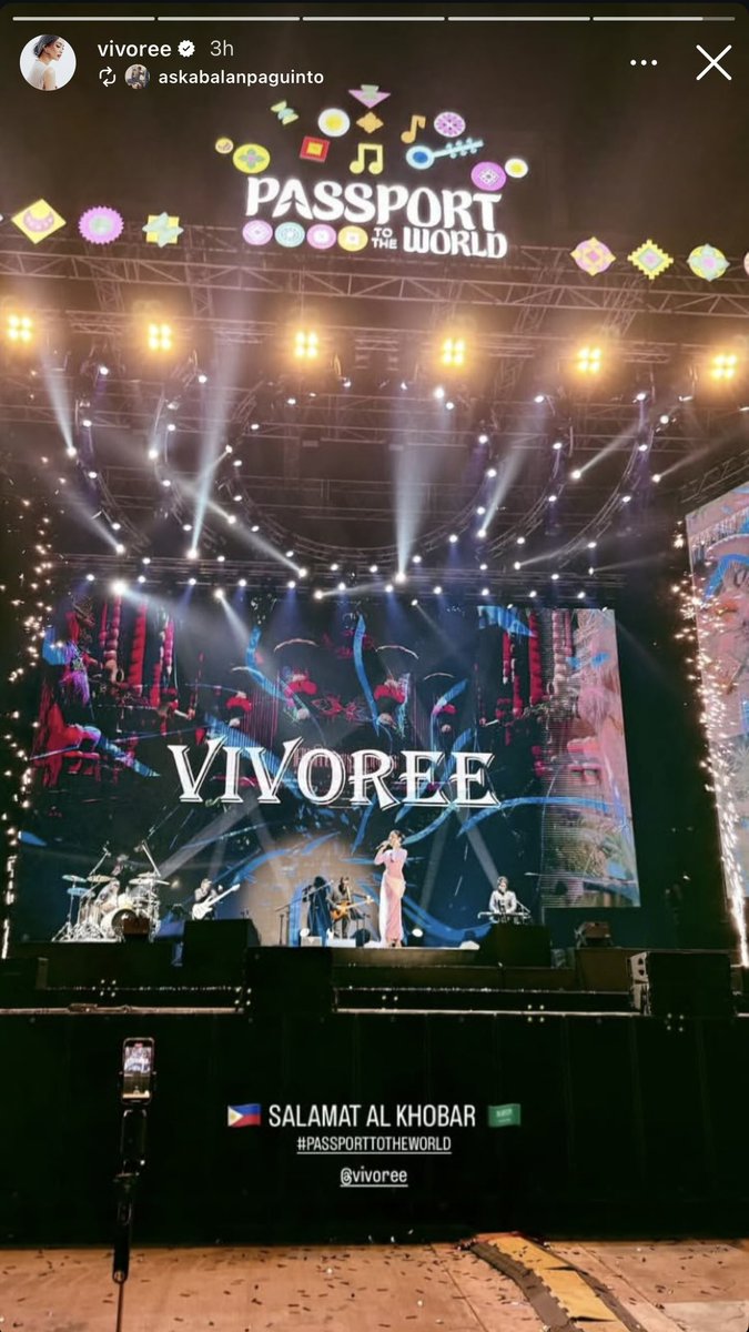 xfaneyx's tweet photo. 📸 @vivoree's ig story

Look how far we've come VLIEVERS! 🥹

📍Al Khobar, Kingdom of Saudi Arabia
#PassportToTheWorld #Vivoree https://t.co/s7qdlILAD7