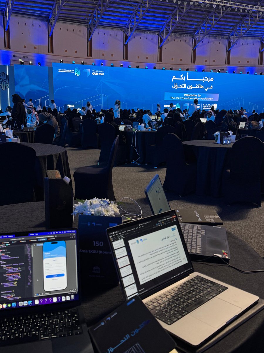 1st_asma's tweet photo. No sleep, lots of coffee, tons of code, and unforgettable memories 💙

#هاكثون_التحوّل #OurKSU https://t.co/YeTilyiWzC