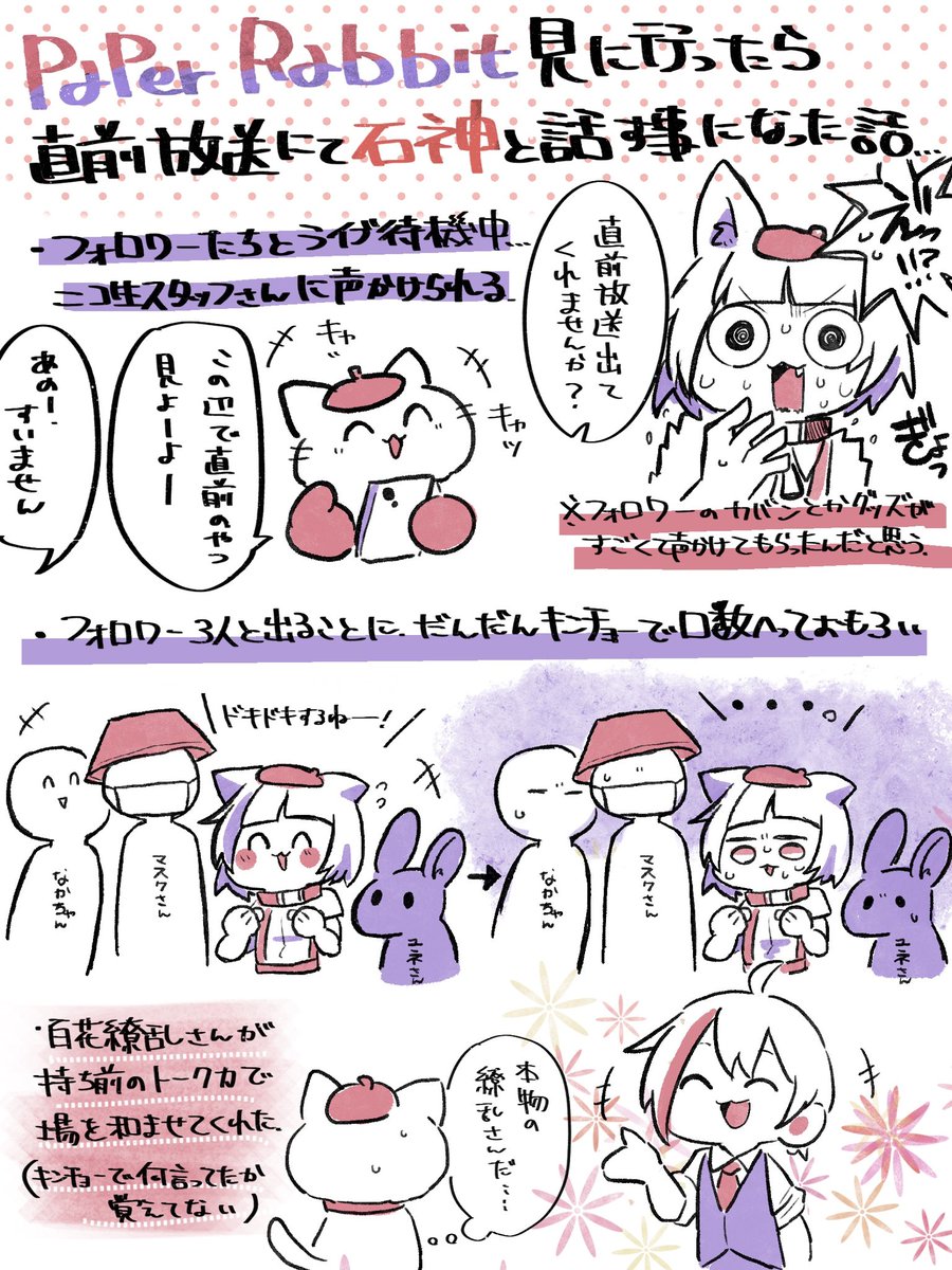 #月ノ美兎PaperRabbit
ライブ前の直前放送にて何故かインタビューされ石神と話す機会を頂いた話 