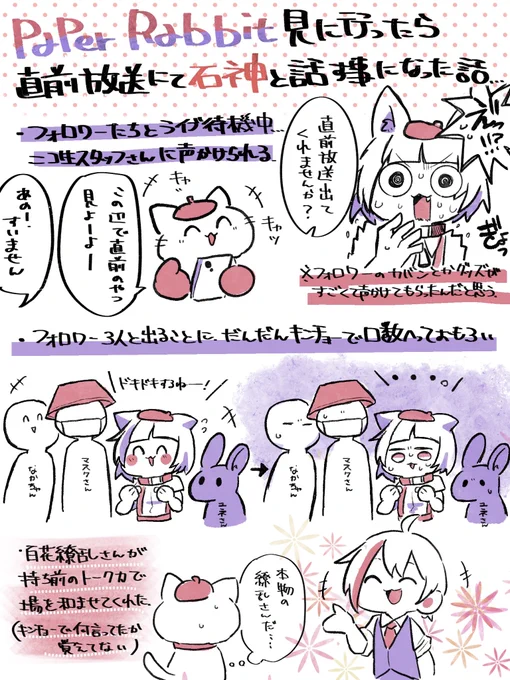 #月ノ美兎PaperRabbit
ライブ前の直前放送にて何故かインタビューされ石神と話す機会を頂いた話 