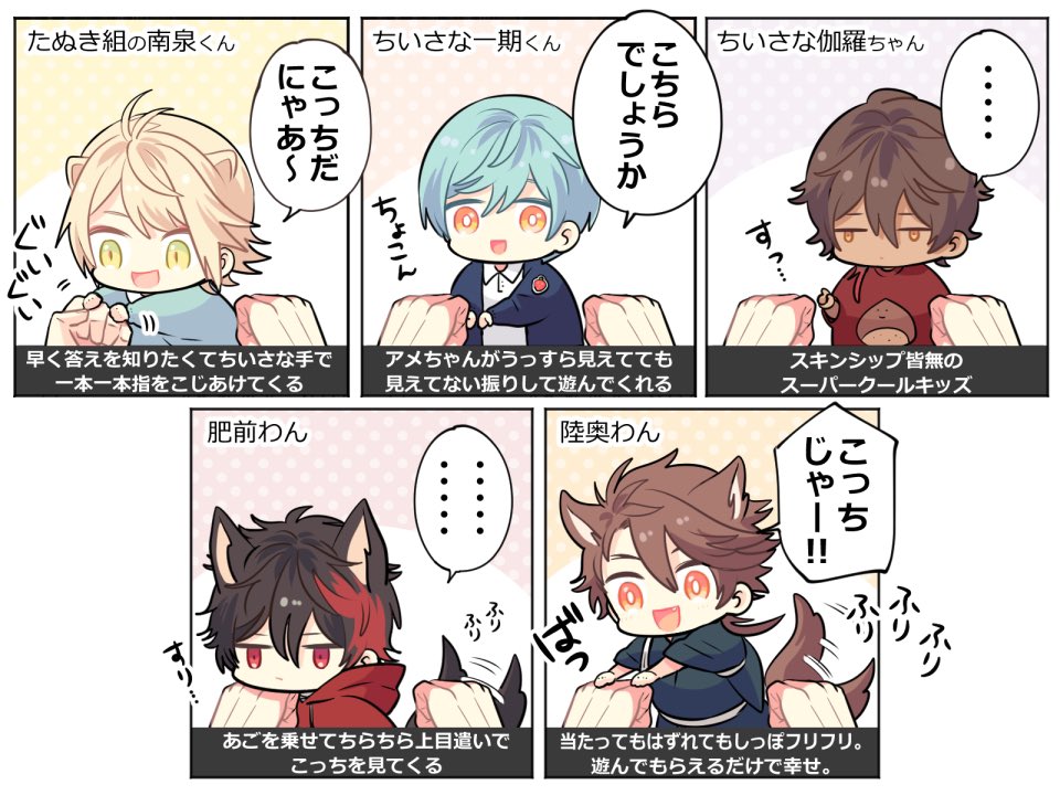 ちいさな刀剣男士たちと遊んでみた(再掲) 