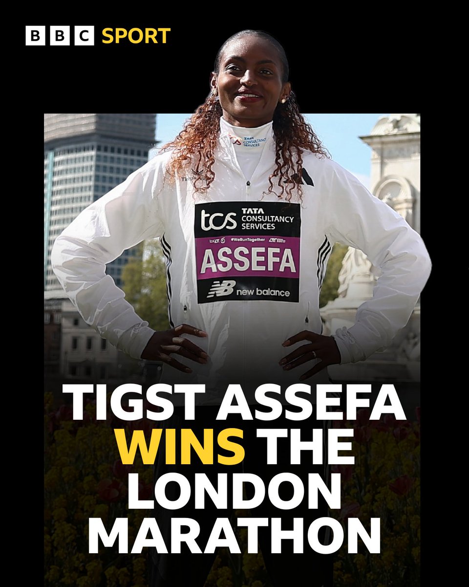 ⭐️ Tigst Assefa!! ⭐️

She's wins the London Marathon and smashes the women's-only marathon world record! 

#LondonMarathon #BBCMarathon