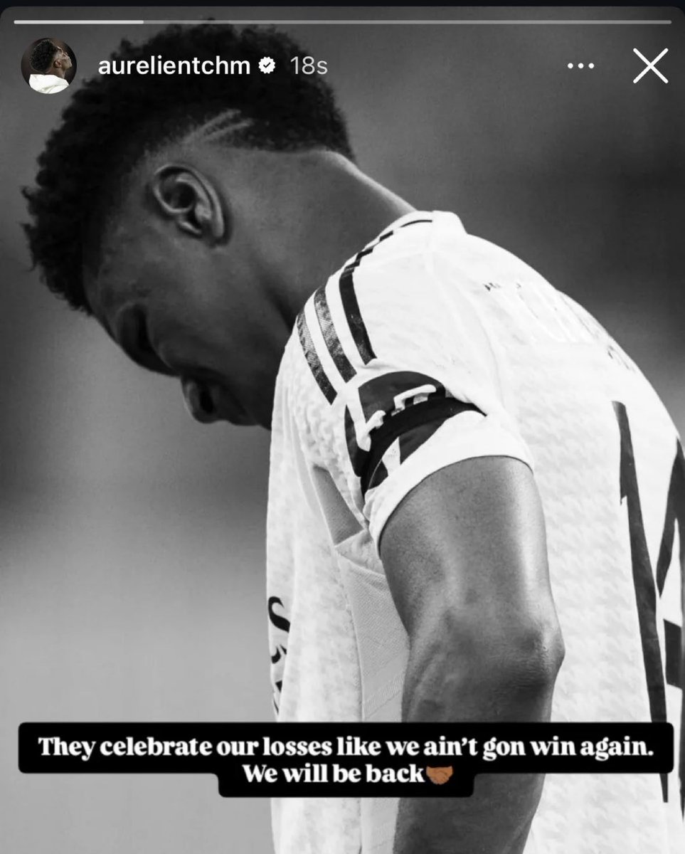 realmadridindo1's tweet photo. 🚨💣Choamini melalui IG:

Mereka merayakan kekalahan kami seolah-olah kami tidak akan pernah menang lagi.

Kami akan kembali https://t.co/UPIhNCgXEo