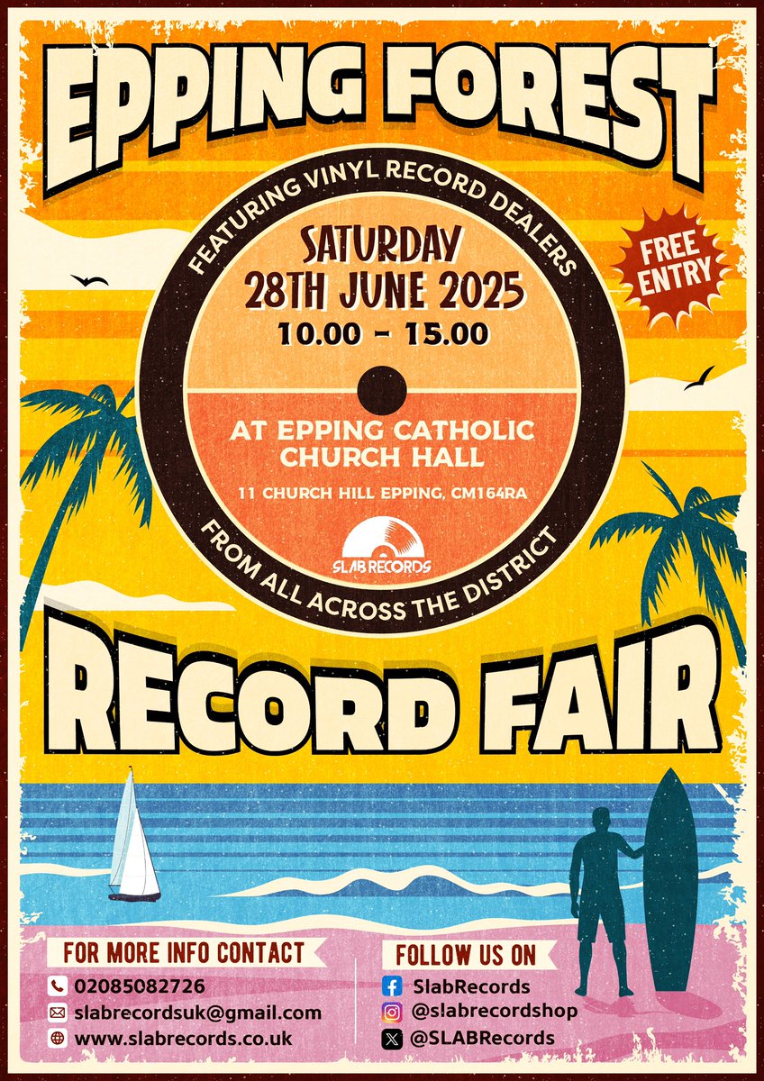 The next Epping record fair wooo!

28th June… put that date in the diary, as thousands of awesome records will again descend upon Epping for a vinyl extravaganza! 👍