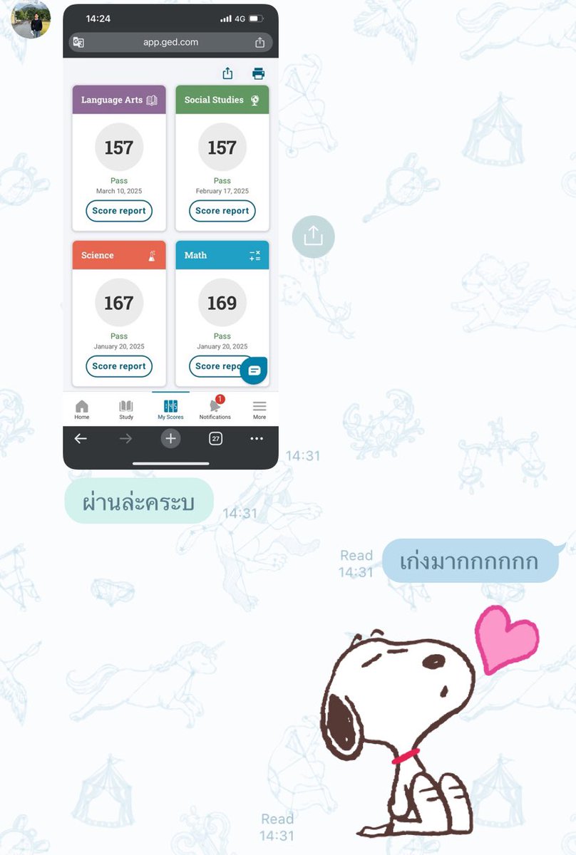 myged_'s tweet photo. ดีใจกับน้องกรด้วยนะคะ ที่สอบ GED ผ่านทั้ง 4 วิชาแล้ววว น้องจบ GED ภายใน 1 เดือนค่าา เก่งมากๆเลยยย 💖💖 น้องเรียนกับเราทั้ง 3 วิชาเลยนะคะ💗💗 

👉🏻 จิ้มลิงค์สอบถามได้เลยค่ะ🫶🏻
https://t.co/PSejrixI1i

#ข้อสอบged #รับสอนพิเศษ #สอนged #สอนพิเศษ #สอบged #เรียนged #สอบเทียบGED https://t.co/PL0mosvVOp