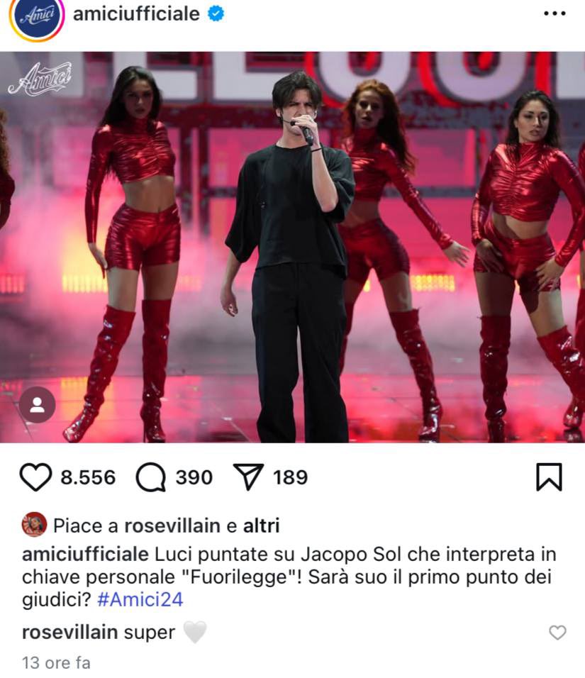 PlayTheSilence_'s tweet image. Amore ti sei il momento, il talento,la maestria #Amici24 #RoseVillain #Jsol