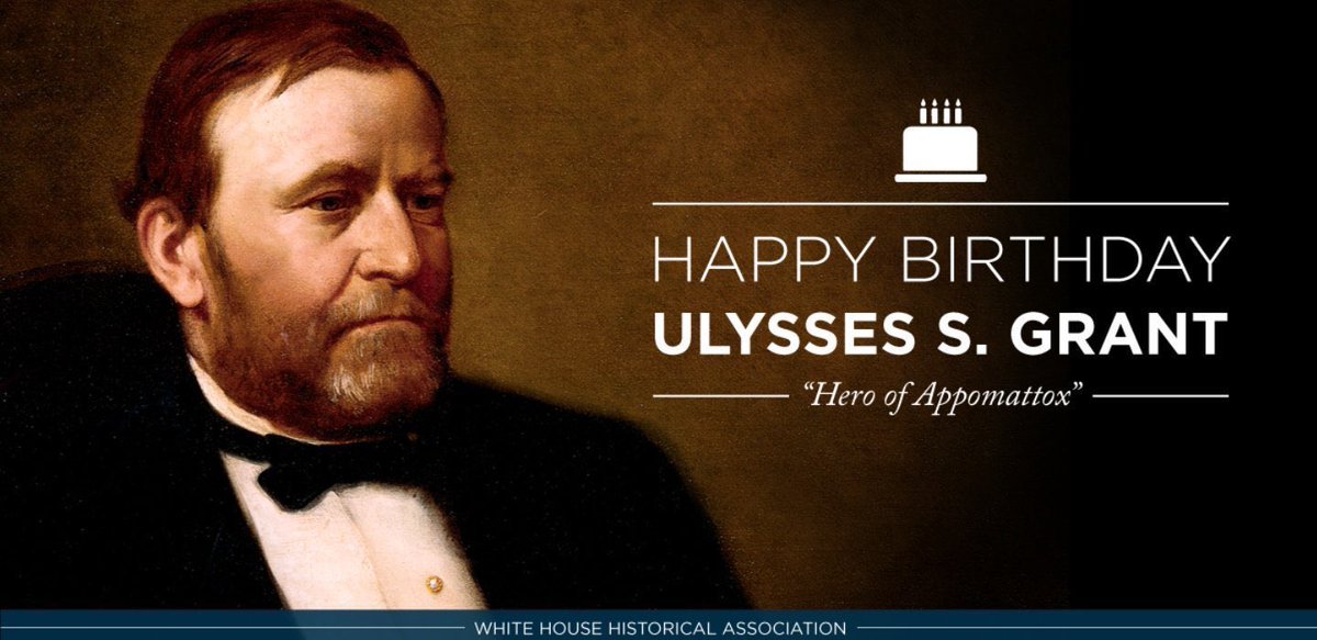 Happy birthday to Ulysses Grant, born #OTD 1822 in Point Pleasant, Ohio

Ulysses Grant 🇺🇸 is the first of seven Presidents born in Ohio:

Grant
Rutherford Hayes
James Garfield
Benj Harrison
Wm McKinley
William Howard Taft
Warren Harding

Enjoy a day of Grant posts!

#POTUS 🎂🎈