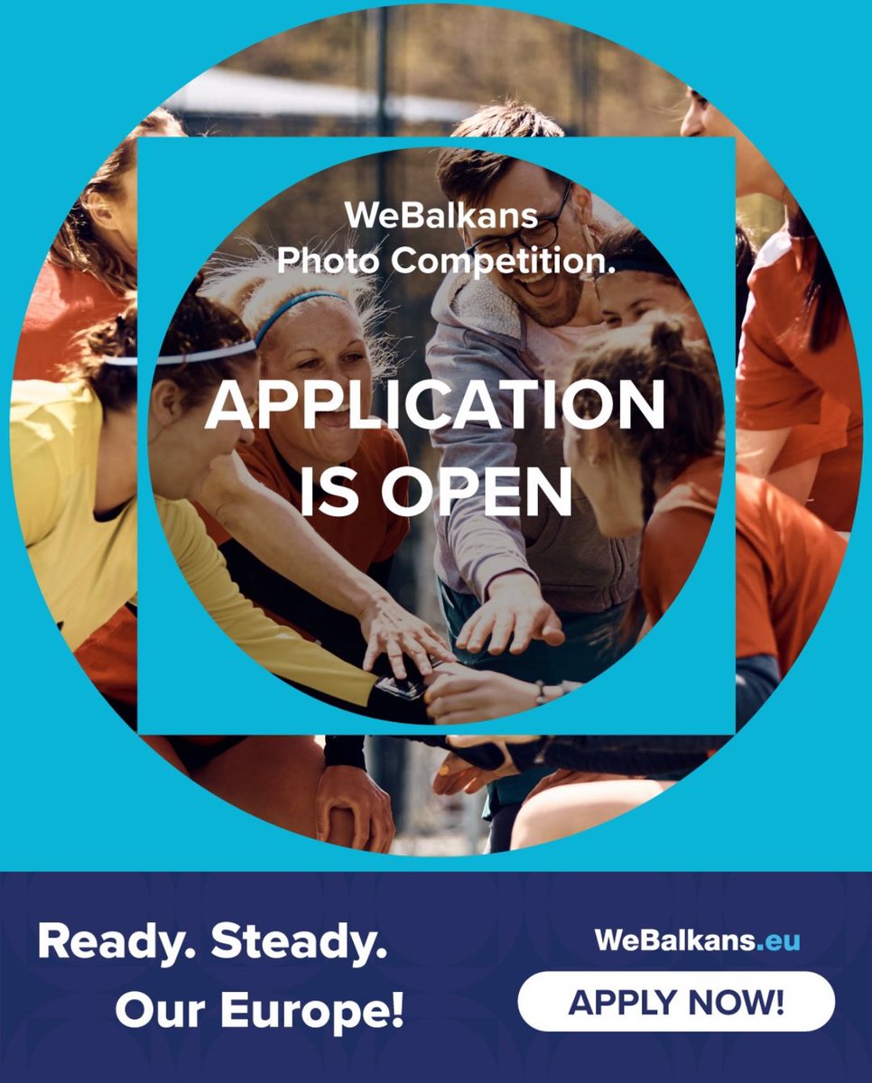 📣 The #WeBalkansPhotoContest is now open! 📸
 
How do you see the power of sport? Show us through a photo and a short story! 🇦🇱
Sport unites, challenges, and inspires. This is your moment to capture that unique feeling and share it with everyone.
 
👉 Learn more and apply here: