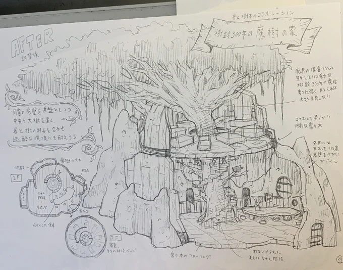 🏠ファンタジー建築ができるまで🏠
ネーム→下書き→ペン入れ→カラー✍️
#ソアラと魔物の家 
