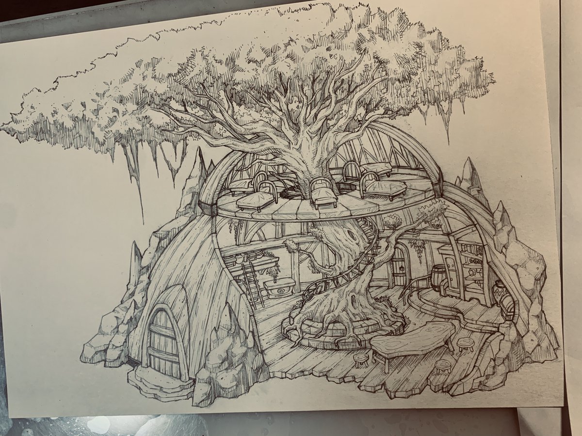 🏠ファンタジー建築ができるまで🏠
ネーム→下書き→ペン入れ→カラー✍️
#ソアラと魔物の家 