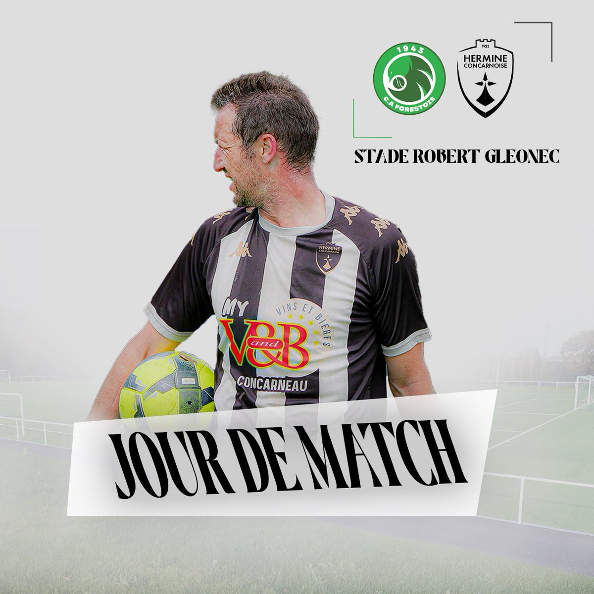 𝗝𝗢𝗨𝗥 𝗗𝗘 𝗠𝗔𝗧𝗖𝗛 🖤🤍

Nos noirs et blancs se déplacent au Stade Robert Gléonec pour un derby contre la Forêt Fouesnant 😍

Aller les gars 🖤🤍