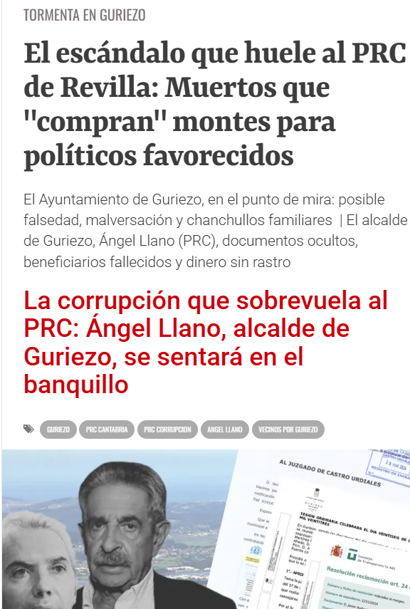 ✌️Gutterman✌️ (@gutterman1864) on Twitter photo LA CORRUPCIÓN DE <a href="/RevillaMiguelA/">Miguel Ángel Revilla</a> :
El conflicto está en la subasta pública de aprovechamientos forestales de los montes de Guriezo, adjudicada en 2023. Las licitaciones superaron los 1,7 M/€, Pero el Ayuntamiento solo reconoció ingresos de 400.000 € en sus presupuestos. LA CORRUPCIÓN DE <a href="/RevillaMiguelA/">Miguel Ángel Revilla</a> :
El conflicto está en la subasta pública de aprovechamientos forestales de los montes de Guriezo, adjudicada en 2023. Las licitaciones superaron los 1,7 M/€, Pero el Ayuntamiento solo reconoció ingresos de 400.000 € en sus presupuestos.