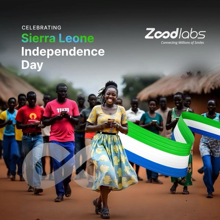 Zoodlabs, Celebrating freedom and thanking our amazing customers. Happy Independence Day! #SierraLeone