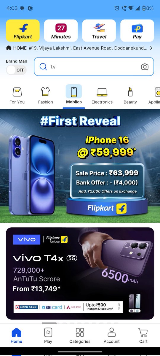 ManoharKammula's tweet photo. @Flipkart #crazyiphone16flipkartoffer https://t.co/52YZ40inJS