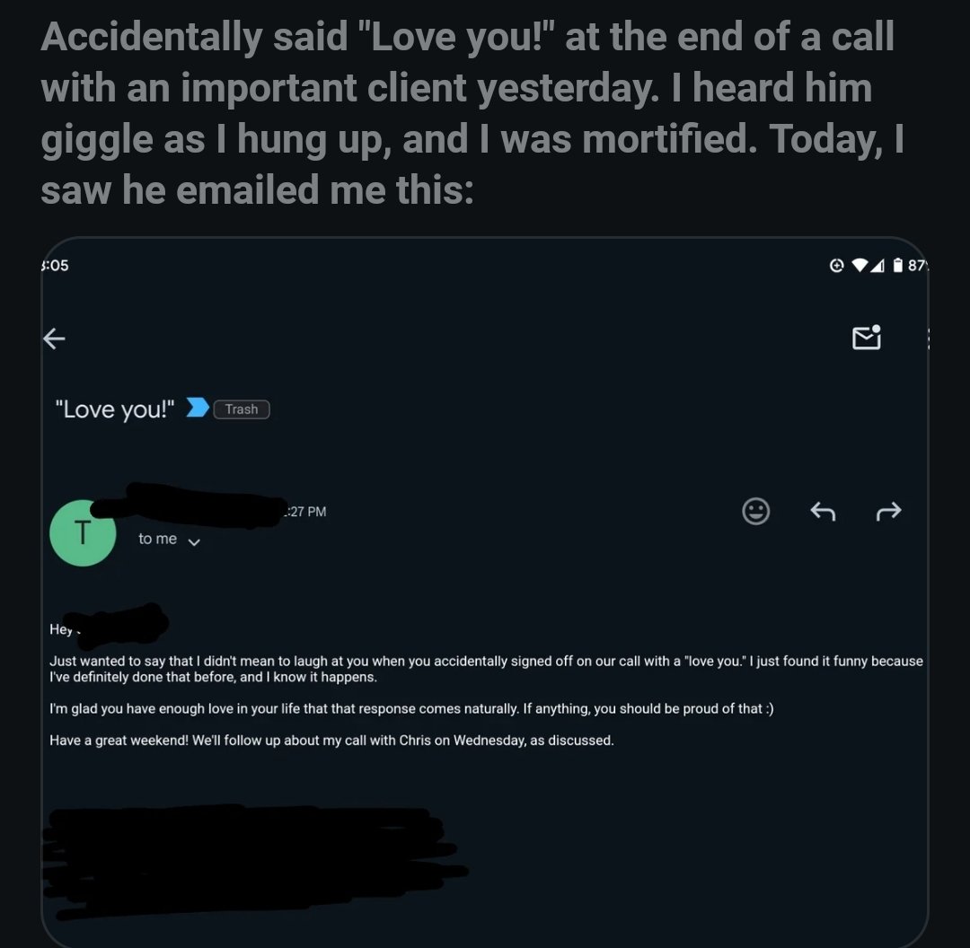 This person is properly living "be kind"