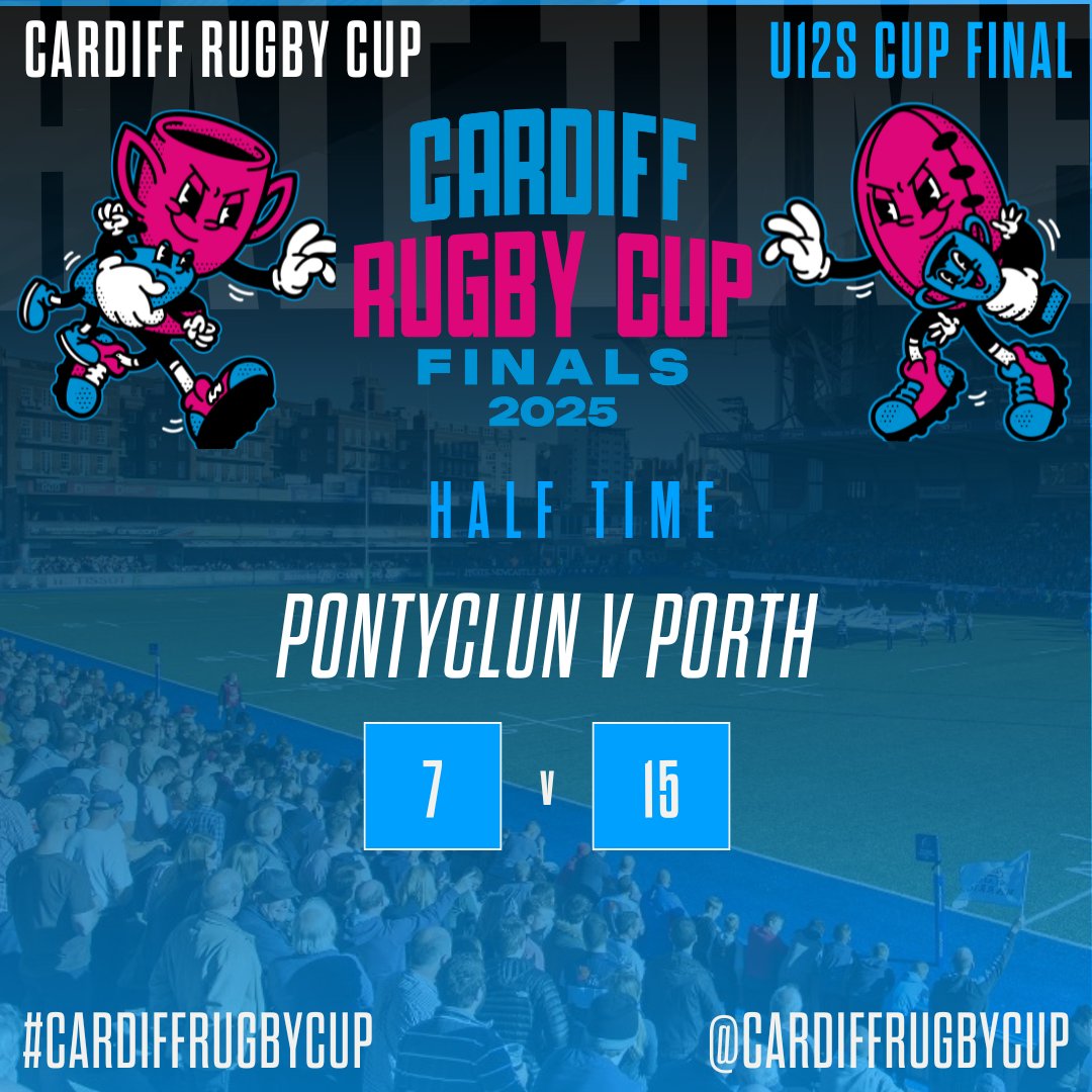 🎯 Half-time in the U12s Cup Final — and what a contest so far!

Pontyclun and Porth have come out firing with fearless rugby, huge energy, and no shortage of drama! 🏉💥

This one’s alive and kicking — the second half is going to be massive! 🔥

Watch the 2nd half LIVE: