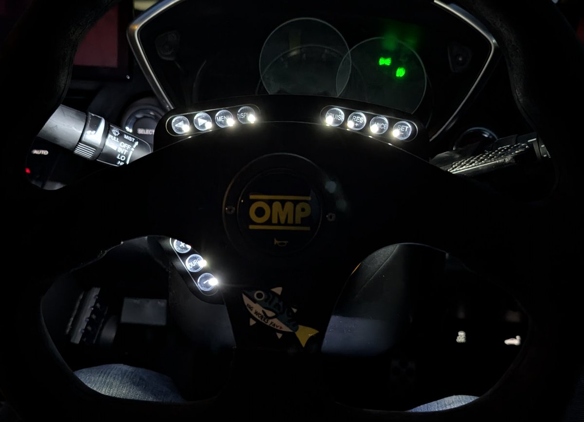 good_3's tweet image. ステアリングスイッチイルミ復活🥰
#S660
#ステアリングスイッチ
#SIGMATEC 
#自作イルミ改修 
#自己満足の世界
前より見やすくなった👍