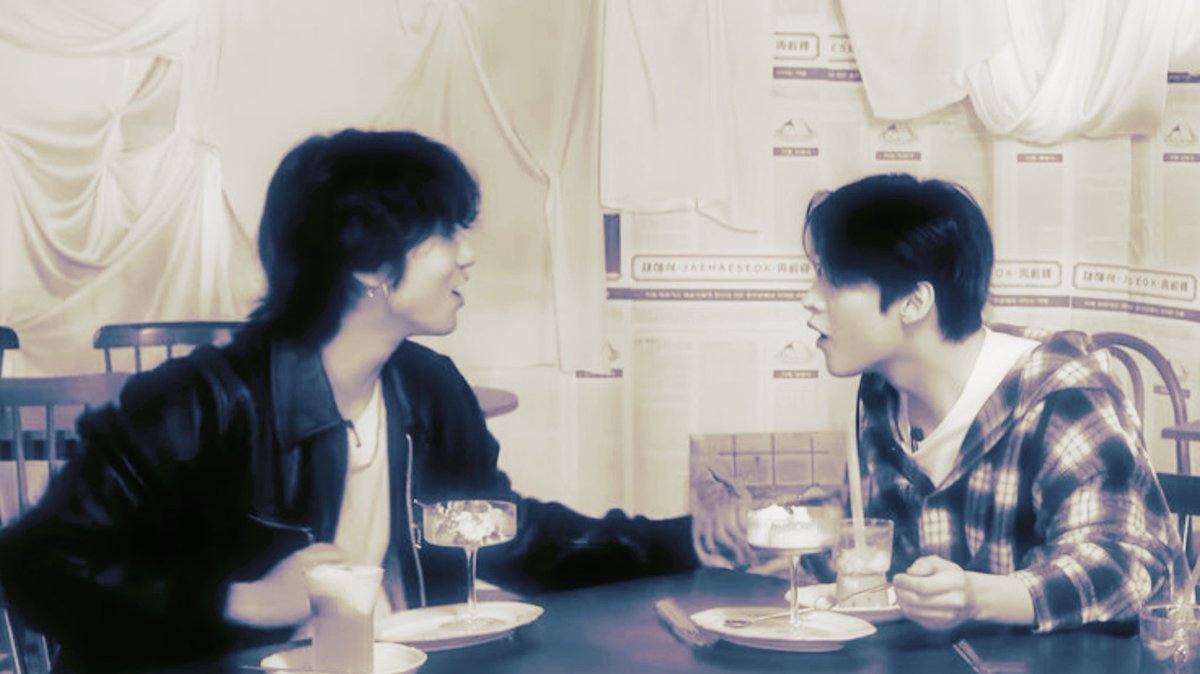 he wanted pudding so i took him out for a sweet treat. can't believe he's accusing me for getting the melon soda jelly instead of matching with him.