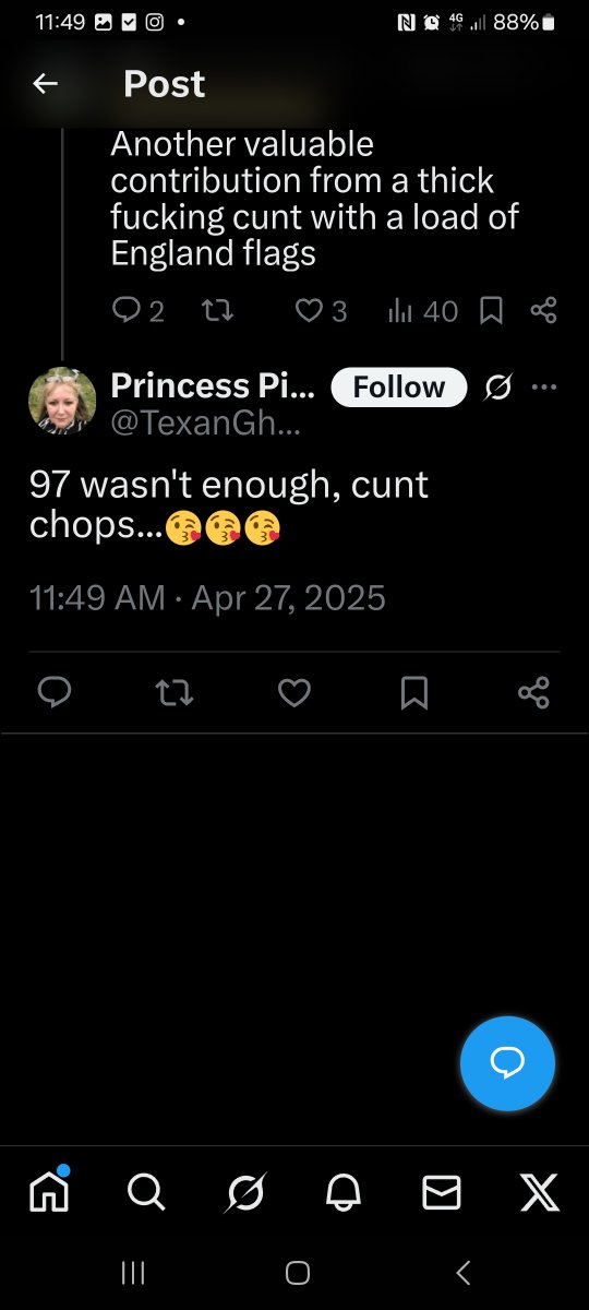 Another illiterate gammon simpleton with a load of England flags,  who Is blissfully unaware she has just broken the law 
Feel free to report 

<a href="/TexanGhost/">Princess Pigtails aka Pugtails 🇬🇧🇬🇧🇬🇧🇬🇧</a> 
<a href="/DJAGGER83/">🤷🏻‍♂️</a> 
<a href="/LadyMistyMoo/">Misty Marmaduke</a> 
<a href="/_clara_lfc/">Clara 🏴󠁧󠁢󠁷󠁬󠁳󠁿🇮🇪☘️🔴</a> 
<a href="/beckytandz/">Becky 🌏⛵️💚</a> 
<a href="/factode305/">De Facto</a> 
<a href="/HillsboroughSu1/">HSA-Hillsborough Survivors Support Alliance CIC</a> 
<a href="/MerseyPolice/">Merseyside Police</a>