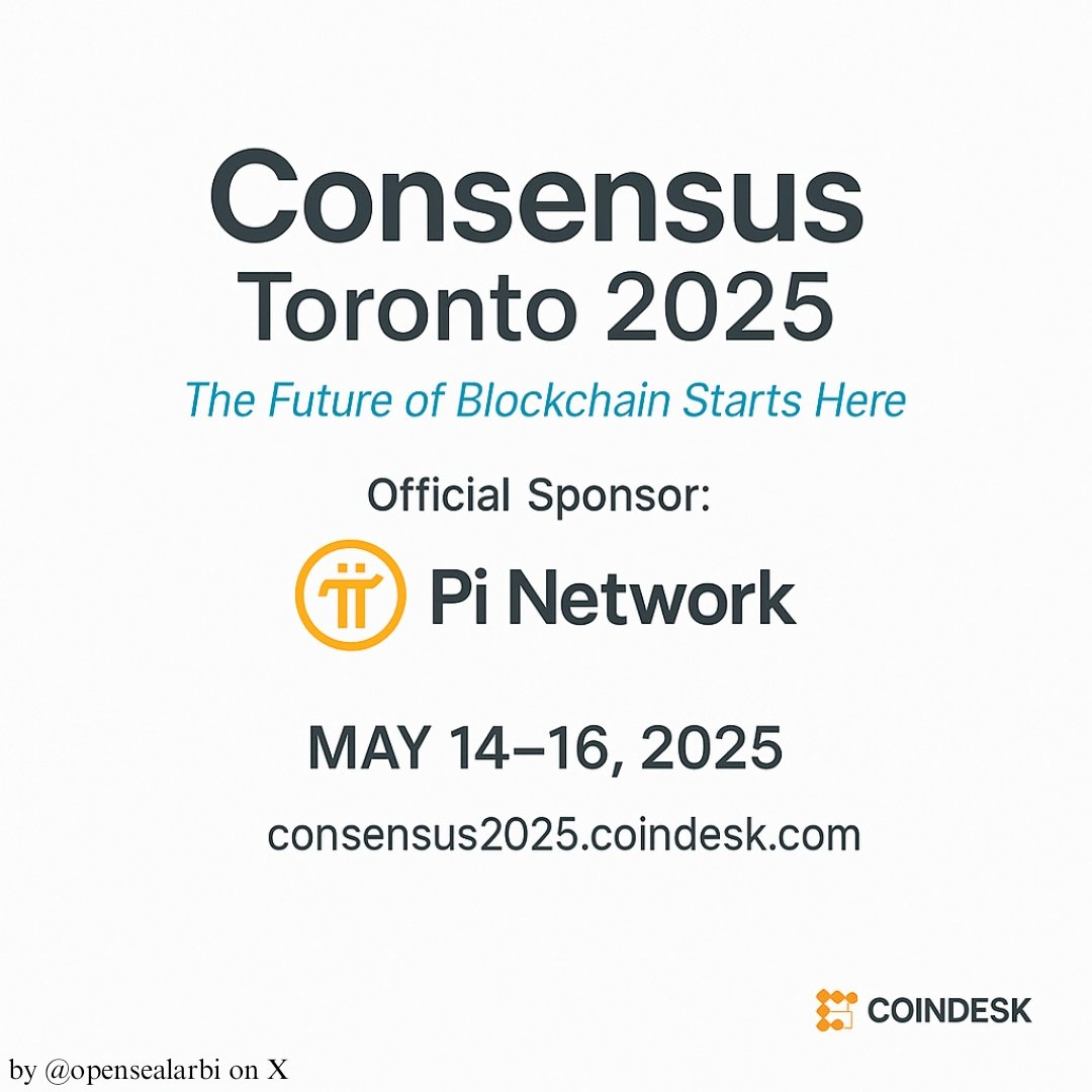 OpenseaLarbi's tweet image. #Consensus2025 a global event that will have the strongest project as its official sponsor, and it will be a great launch for the greatest currency in history.
@PiCoreTeam @Pi_diange @PiNewsMedia @consensus2025 @PiPhrase @fireside_pi @CoinDesk @PidaoSwap_ #PINetwok #PiCoin #Web3