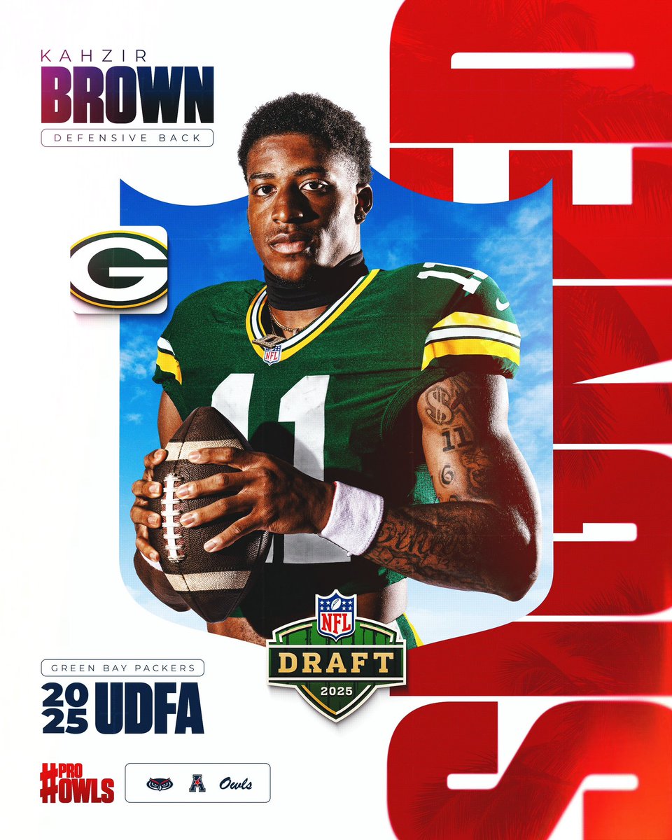 Signed! ✍️

<a href="/kahzirbrown/">Kahzir “Buggs” Brown</a> is headed to Green Bay!

#ProOwls