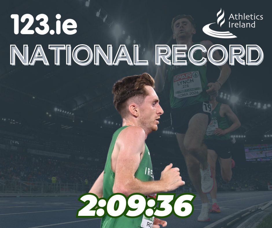 Athletics Ireland (@irishathletics) on Twitter photo ๐ฅ ๐๐๐ญ๐ข๐จ๐ง๐๐ฅ ๐๐๐๐จ๐ซ๐ ๐ฅ
Peter Lynch (<a href="/KKCityHarriers/">KilkennyCityHarriers</a>) has broken the Irish senior marathon record this morning.
Racing in the Dรผsseldorf Marathon in Germany he clocked a time of 2:09:36 which takes six seconds off the previous record held by Hiko Tonosa ๐ฎโ๐จ
Lynch ๐ฅ ๐๐๐ญ๐ข๐จ๐ง๐๐ฅ ๐๐๐๐จ๐ซ๐ ๐ฅ
Peter Lynch (<a href="/KKCityHarriers/">KilkennyCityHarriers</a>) has broken the Irish senior marathon record this morning.
Racing in the Dรผsseldorf Marathon in Germany he clocked a time of 2:09:36 which takes six seconds off the previous record held by Hiko Tonosa ๐ฎโ๐จ
Lynch