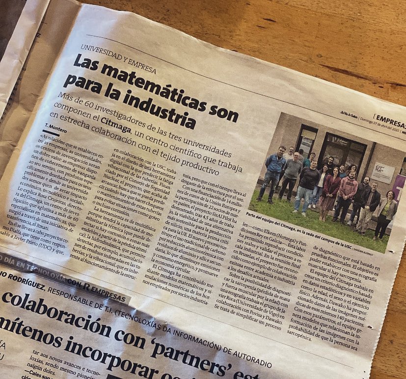 LAURA (@laura_lopez_paz) on Twitter photo Grazas <a href="/lavozdegalicia/">La Voz de Galicia</a> por facerse eco dos proxectos industriais que xestionamos dende o #CITMAga , berce da investigación matemática galega da man do persoal investigador que forma parte das tres Universidades Públicas de Galicia, a #UDC , a #USC e a #UVigo 💜 Grazas <a href="/lavozdegalicia/">La Voz de Galicia</a> por facerse eco dos proxectos industriais que xestionamos dende o #CITMAga , berce da investigación matemática galega da man do persoal investigador que forma parte das tres Universidades Públicas de Galicia, a #UDC , a #USC e a #UVigo 💜