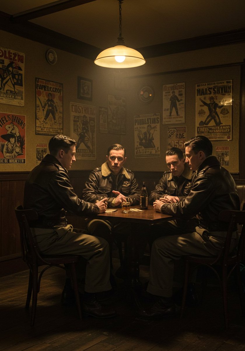 FractAI_pj's tweet image. 【Last Orders | FractAI: Refracted Works #13】
As the war ends, a few pilots raise a final toast — knowing tomorrow may never come.

A fictional film generated by AI from the title *Catch-22*.  
Not real. Not affiliated.

#FractAI #RefractedWorks #LastOrders #AIart #VisualFiction