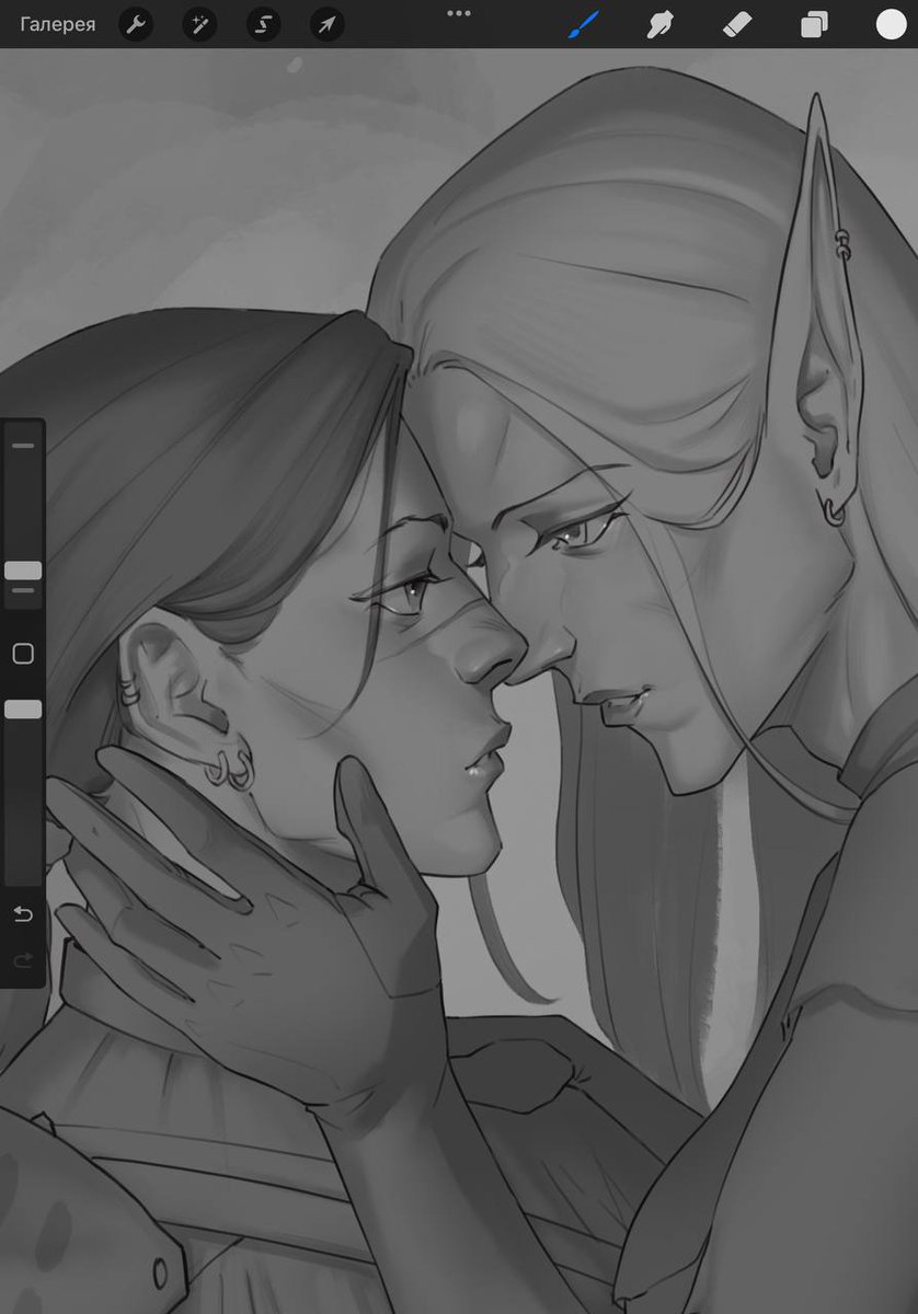 My wife <a href="/Naste16_art/">Naste16 art | Commissions open! |</a> and I played Oblivion Remastered. 
Our Heroes of Kvatch love each other very much :')

#Oblivionremaster  #altmer #breton