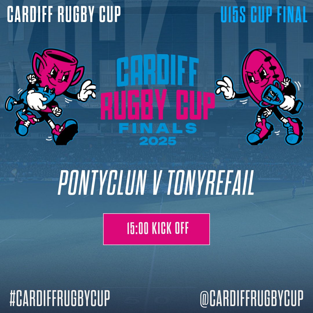 ⚫️🔵Next up in the Cardiff Rugby Cup Finals — the U15s Cup Final! 🏆🔥

<a href="/TonyrefailRFC/">Tonyrefail RFC</a>  🔵⚫ v <a href="/PontyclunRFC/">Pontyclun RFC</a>  💛🖤 — two proud clubs, one massive prize on the line! 

Expect big hits, bold moves, and a battle to the very last whistle! 🏉💥

Watch LIVE: 

veolive.page.link/VbVf